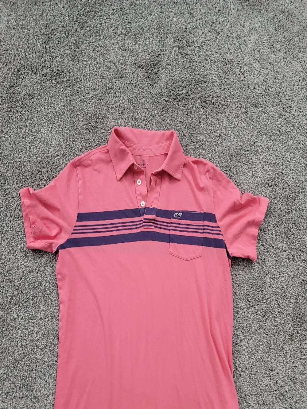 Vineyard Vines Boys Classic Fit Polo Shirt Pink Salmon Pima Cotton Youth XL 16